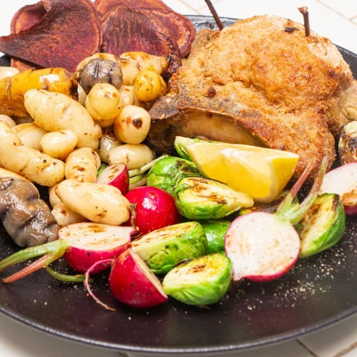 Milanesa de cerdo rellena