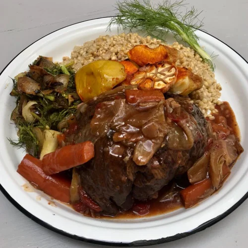 Risotto de cebada con tortuguita