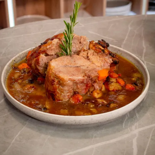 Bondiola a la cerveza y miel