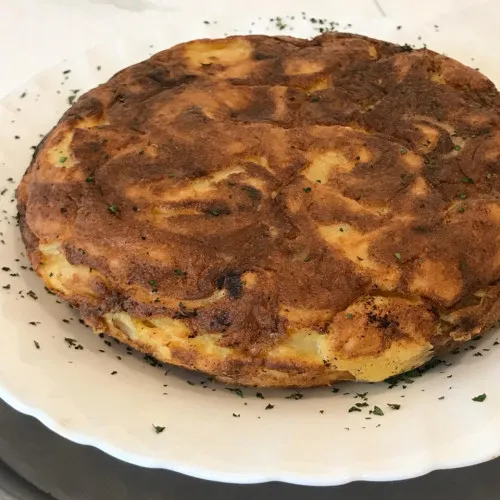 Tortilla de papas y cebolas