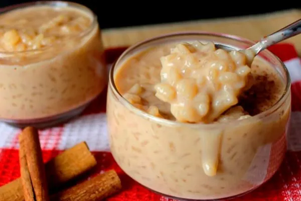 Arroz con leche caramelizado