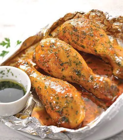 Pollo glaseado al limón