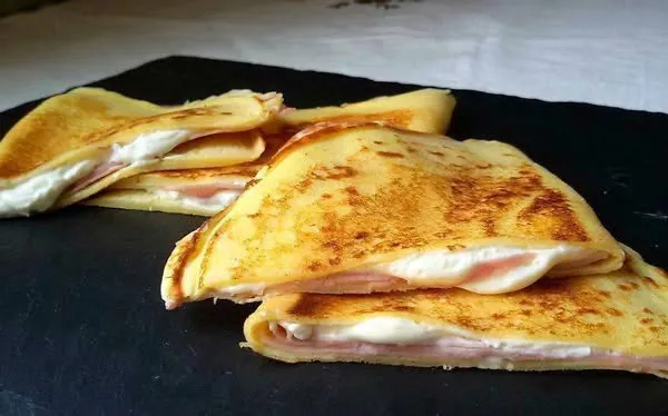 creps de jamón y queso