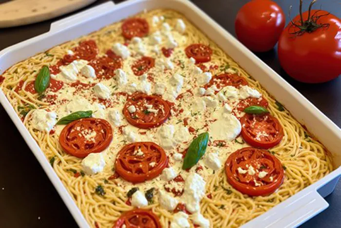 espaguetis-con-queso-feta