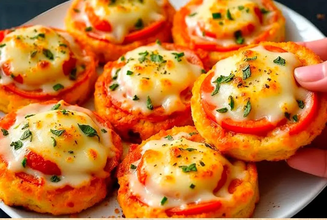 mini pizzas de coliflor