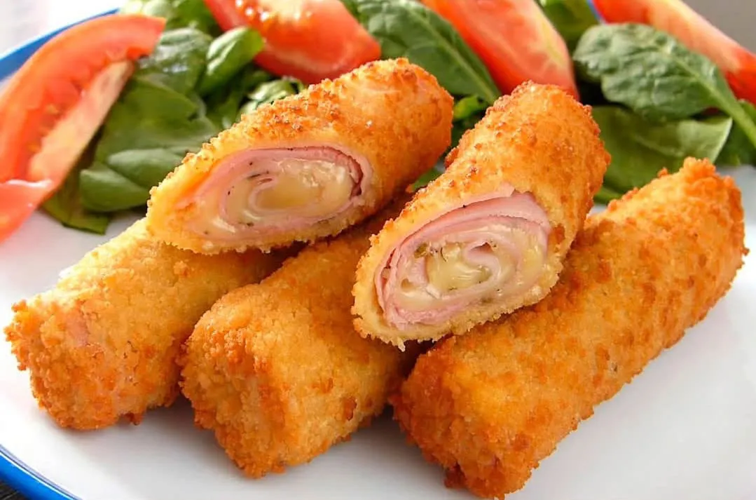 rollitos de jamón y queso